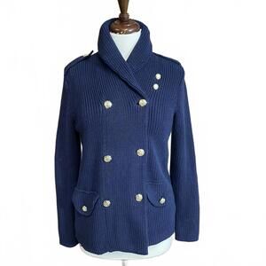 Lauren Ralph Lauren double breasted sweater jacket medium